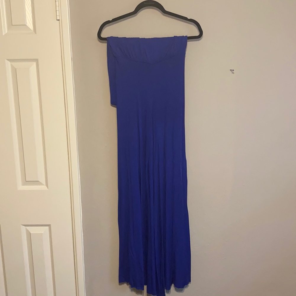 Young fabulous & broke strapless wide leg jumpsuit